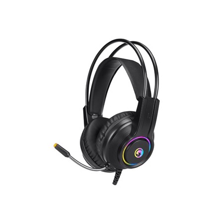Marvo HG8935 słuchawki z mikrofonem, przewodowa, czarna, podświetlona, USB