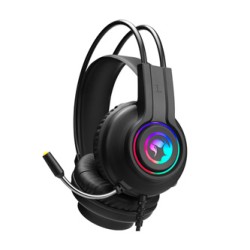 Marvo HG8935 słuchawki z mikrofonem, przewodowa, czarna, podświetlona, USB