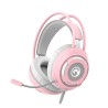 Marvo HG8936 słuchawki z mikrofonem, przewodowa, różowa, podświetlona, 3.5 mm jack + USB