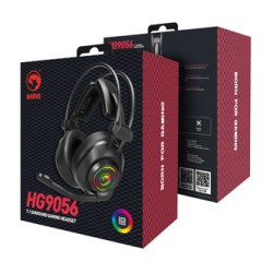 Marvo HG9056 słuchawki z mikrofonem, przewodowa, czarna, do gry, podświetlenie, 7.1 Virtual typ, EOL