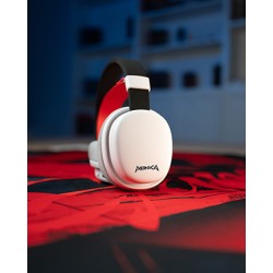 Marvo MONKA ECHO słuchawki z mikrofonem, biała, podświetlona, Tri-mode