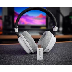 Marvo MONKA ECHO słuchawki z mikrofonem, biała, podświetlona, Tri-mode