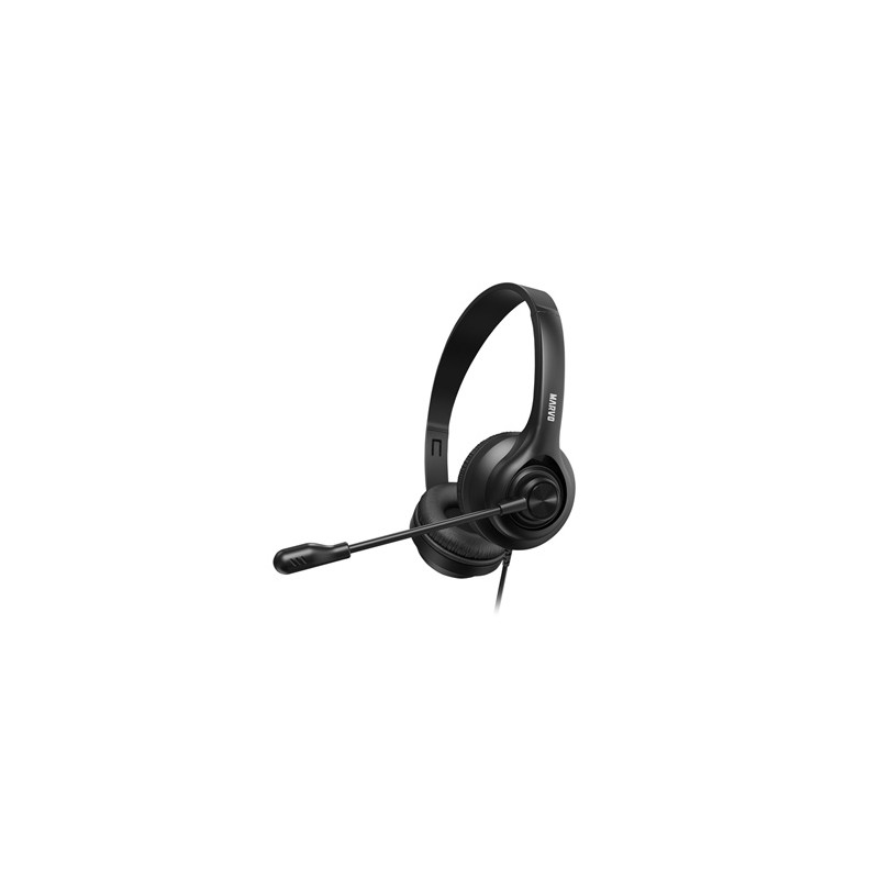 Marvo HP1001 słuchawki z mikrofonem, przewodowa, czarna, 2 x 3.5 mm Jack