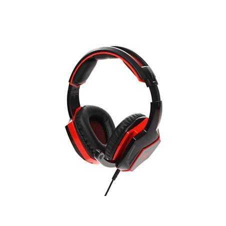 Red Fighter H2 Gaming Headset, słuchawki z mikrofonem, przewodowa, czarno-czerwona, 2x 3.5 mm jack