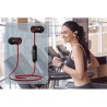 Powerton LIFE ARIVO Bezprzewodowe słuchawki bluetooth, czarno-czerwona