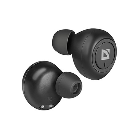 Defender Twins 638 słuchawki z mikrofonem, bezprzewodowa, czarna, douszne, BT 5.0, TWS, etui z ładowarką typ bluetooth, EOL