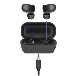 Defender Twins 638 słuchawki z mikrofonem, bezprzewodowa, czarna, douszne, BT 5.0, TWS, etui z ładowarką typ bluetooth, EOL