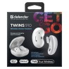 Defender Twins 910 słuchawki z mikrofonem, bezprzewodowa, biała, douszne, BT 5.1, TWS, etui ładujące typ bluetooth