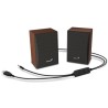 Genius głośniki SP-HF380 BT, 2.0, 3W, brązowo-czarny, regulacja głośności, BT, drewniane, 3,5 mm jack (USB), 150Hz-20kHz