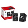 Genius głośniki SP-U125, 2.0, 3W, czarne, regulacja głośności, 3,5 mm jack (USB), 150Hz-20kHz