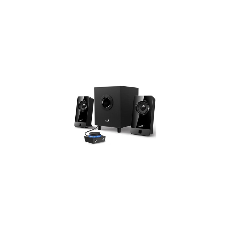 Genius głośniki SW-2.1 300X, 2.1, 10W, czarne, kontroler, gniazdo mirofonu, 3,5 mm jack, 25Hz~18kHz
