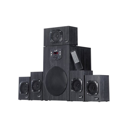 Genius głośniki SW-HF 5.1 4500 v2, 5.1, 125W, czarne, zdalne sterowanie, kino domowe, 3,5 mm jack, 40Hz~20kHz