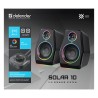 Defender głośniki Solar 10, 2.0, 10W, czarne, Bluetooth 5.3/AUX