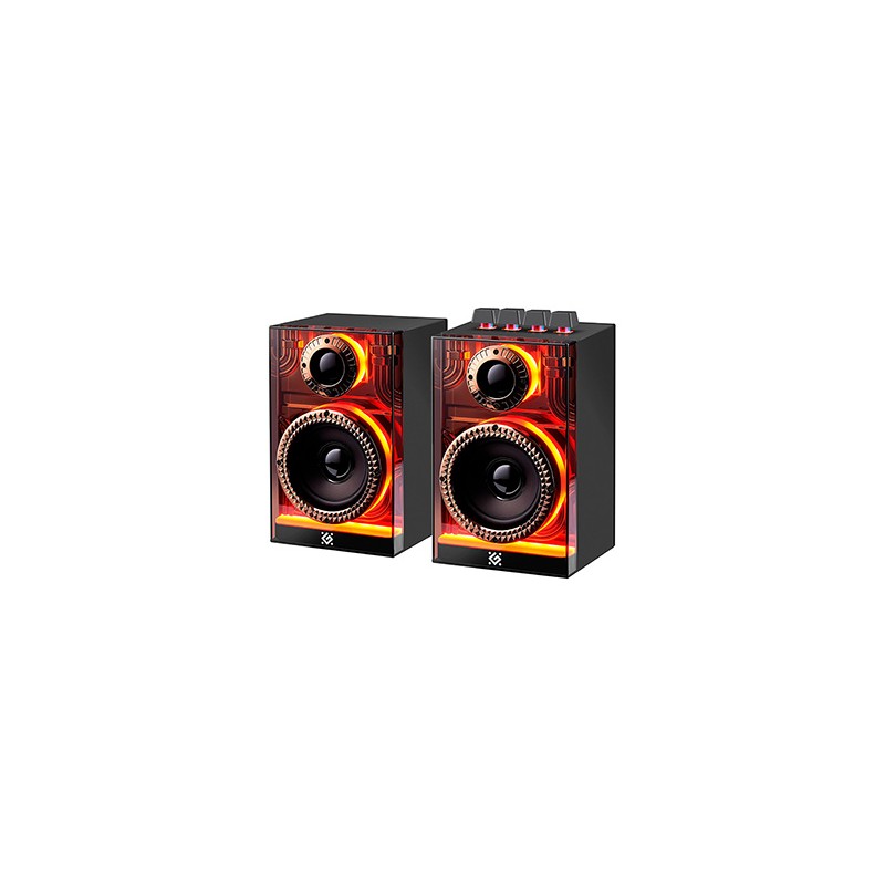 Defender głośniki FUTURO, 2.0, 20W, czarne, AUX/Bluetooth, podświetlenie
