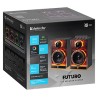 Defender głośniki FUTURO, 2.0, 20W, czarne, AUX/Bluetooth, podświetlenie