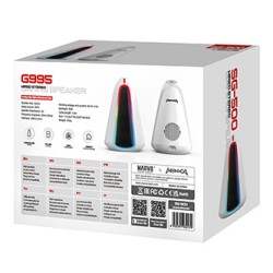 Marvo głośniki MONKA ZILLA, 6W, białe, podświetlenie RGB