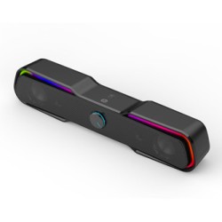 HP Soundbar DHE-6002, 2.0, 6W, czarny, podświetlenie
