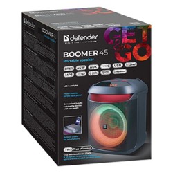 Defender głośnik BOOMER 45, Li-Ion, 1.1, 45W, czarny, regulacja głośności, LED, BT 5.1, TWS, 90Hz-20KHz