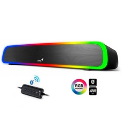 Genius Soundbar 200BT, 2.0, 4W, czarny, podświetlane