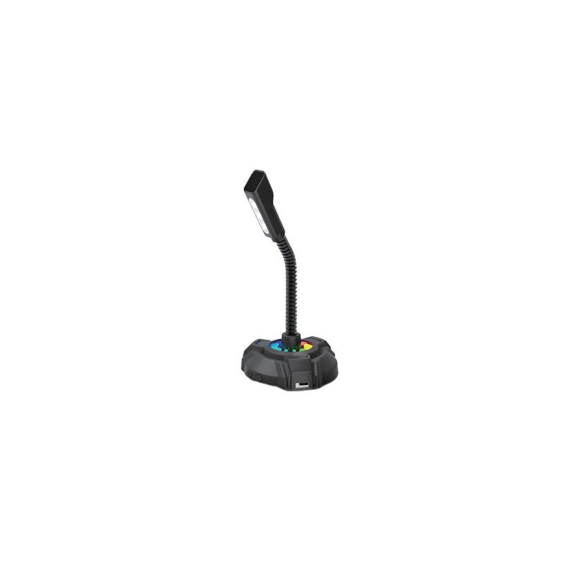 HP, komputerowy mikrofon, DHP-1100C, czarny, lampka LED USB Hub