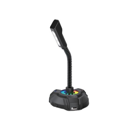 HP, komputerowy mikrofon, DHP-1100C, czarny, lampka LED USB Hub