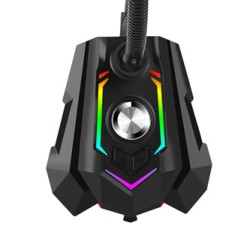 Marvo, do gry mikrofon, MIC-05, regulacja głosności, czarny, Rainbow LED, uchwyt na telefon