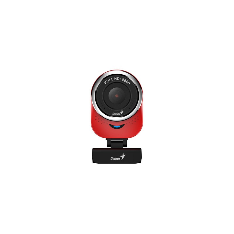 Genius QCam 6000 kamera web Full HD, czerwona 1920x1080, USB 2.0, Windows 7 i wyżej, FULL HD, 30 FPS