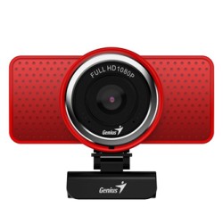 Genius ECam 8000 kamera web Full HD, czerwona 1920x1080, USB 2.0, Windows 7 i wyżej, FULL HD, 30 FPS