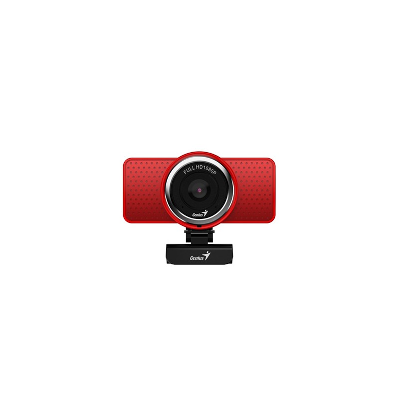 Genius ECam 8000 kamera web Full HD, czerwona 1920x1080, USB 2.0, Windows 7 i wyżej, FULL HD, 30 FPS