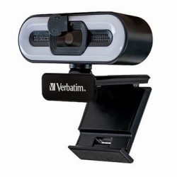 Verbatim kamera web Full HD, czarna 2560x1440, 1920x1080, USB 2.0, Windows, Mac OS X, Linux kernel, Android Chrome, FULL HD, 30 