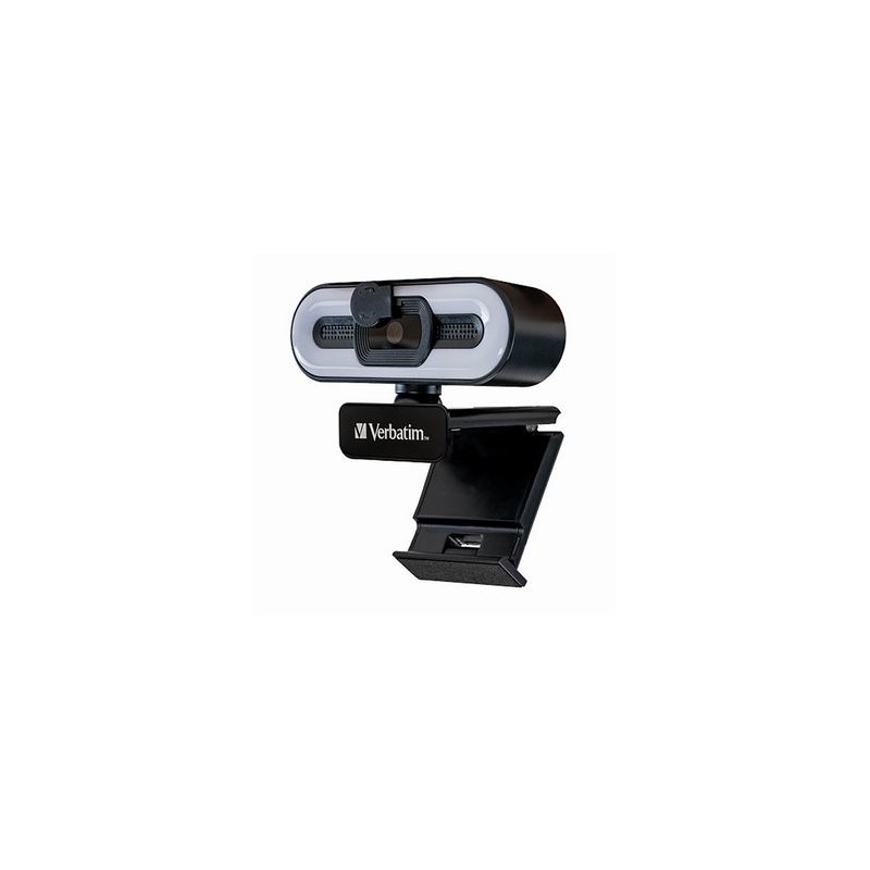 Verbatim kamera web Full HD, czarna 2560x1440, 1920x1080, USB 2.0, Windows, Mac OS X, Linux kernel, Android Chrome, FULL HD, 30 