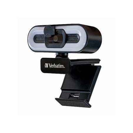 Verbatim kamera web Full HD, czarna 2560x1440, 1920x1080, USB 2.0, Windows, Mac OS X, Linux kernel, Android Chrome, FULL HD, 30 