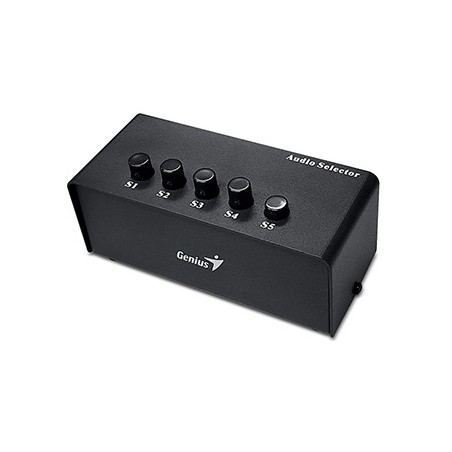 Genius Stereo Switching Box, czarny, 2x RCA, 5x 3,5mm jack