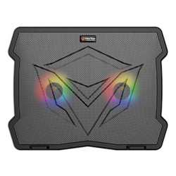 Stojak pod notebook, CP2020, podświetlany, z wiatrakiem, czarny, Meetion