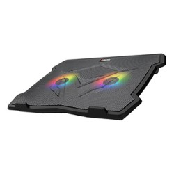 Stojak pod notebook, CP2020, podświetlany, z wiatrakiem, czarny, Meetion