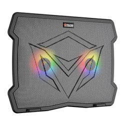 Stojak pod notebook, CP2020, podświetlany, z wiatrakiem, czarny, Meetion