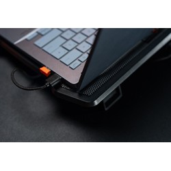 Stojak pod notebook, CP2020, podświetlany, z wiatrakiem, czarny, Meetion