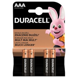Duracell BASIC Jednorazowa alkaliczna baterie AAA, 4-pack