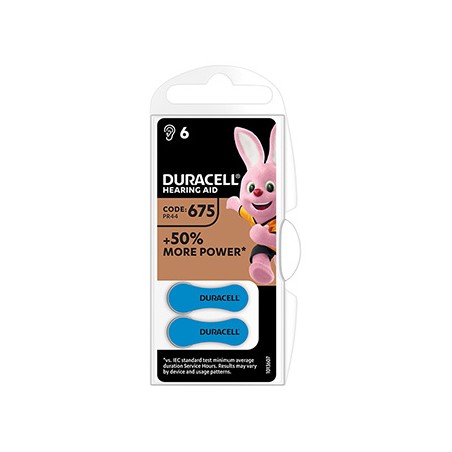 Duracell Jednorazowa cynkowo-powietrzna. baterie ZA, 6-pack