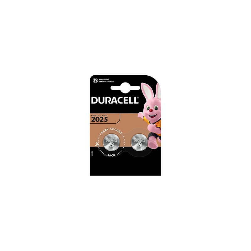 Duracell Jednorazowa litowa baterie CR2025, 2-pack