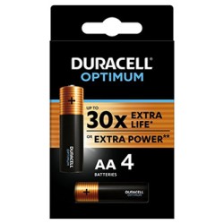 Duracell Optimum Jednorazowa alkaliczna baterie AA, 4-pack