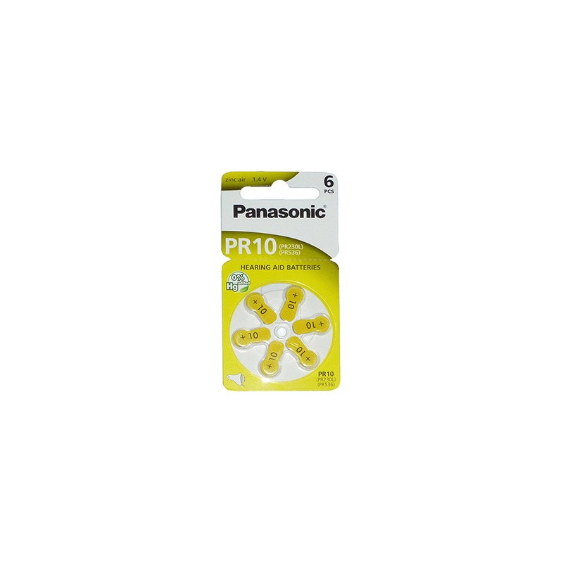 Panasonic Jednorazowa cynkowo-powietrzna. baterie ZA, 6-pack