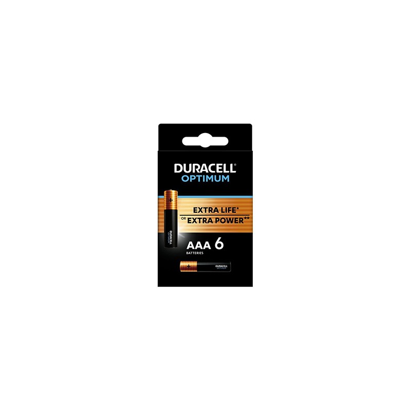 Duracell Optimum Jednorazowa alkaliczna baterie AAA, 6-pack