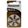 Panasonic Jednorazowa cynkowo-powietrzna. baterie ZA, 6-pack