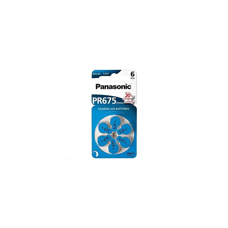 Panasonic Jednorazowa cynkowo-powietrzna. baterie ZA, 6-pack