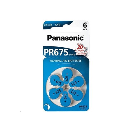 Panasonic Jednorazowa cynkowo-powietrzna. baterie ZA, 6-pack