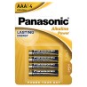 Panasonic Jednorazowa alkaliczna baterie AAA, 4-pack