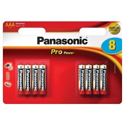 Panasonic Jednorazowa alkaliczna baterie AAA, 8-pack