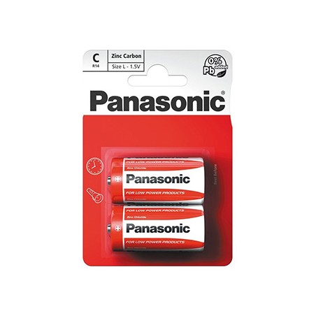 Panasonic Jednorazowa cynkowo-węglowa baterie C, 2-pack