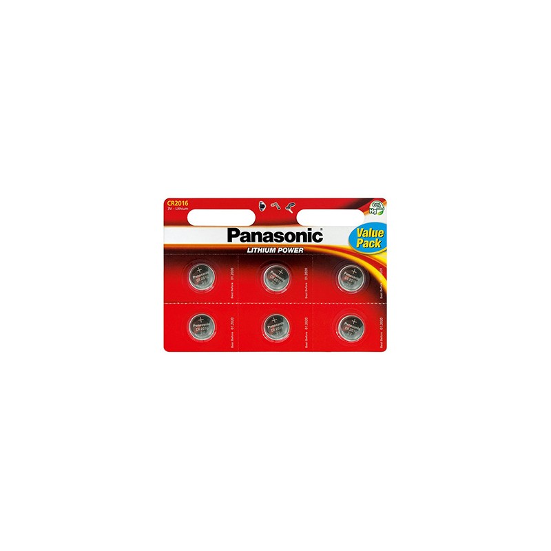 Panasonic Jednorazowa litowa baterie CR2016, 6-pack
